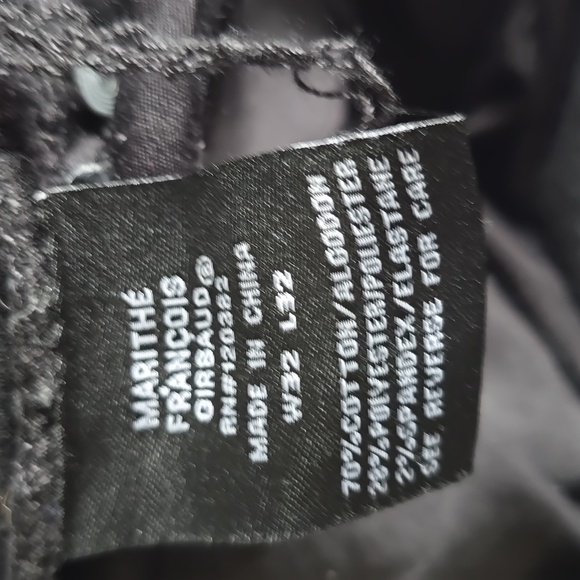 Marithe Francois Girbaud Moto Jeans Mens 32x32 Black Panel Stretch Denim Streetw - Picture 9 of 14